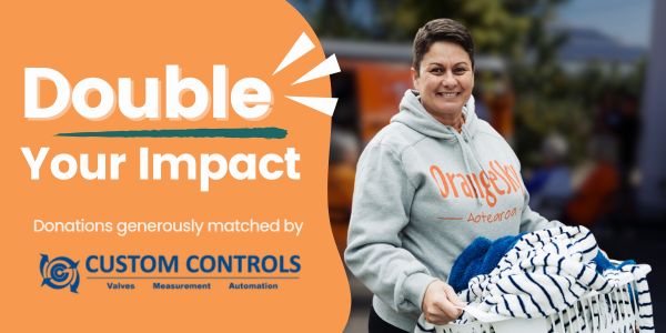 Support Kiwis Doing It Tough – $ for $ Match Today Through Orange Sky